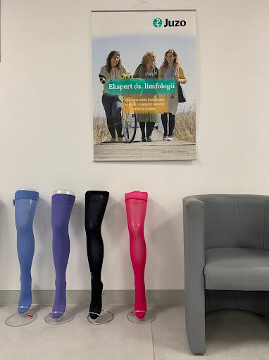 Zdjęcie gabinetu, poczekalnia, produkty uciskowe